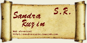Sandra Ružin vizit kartica